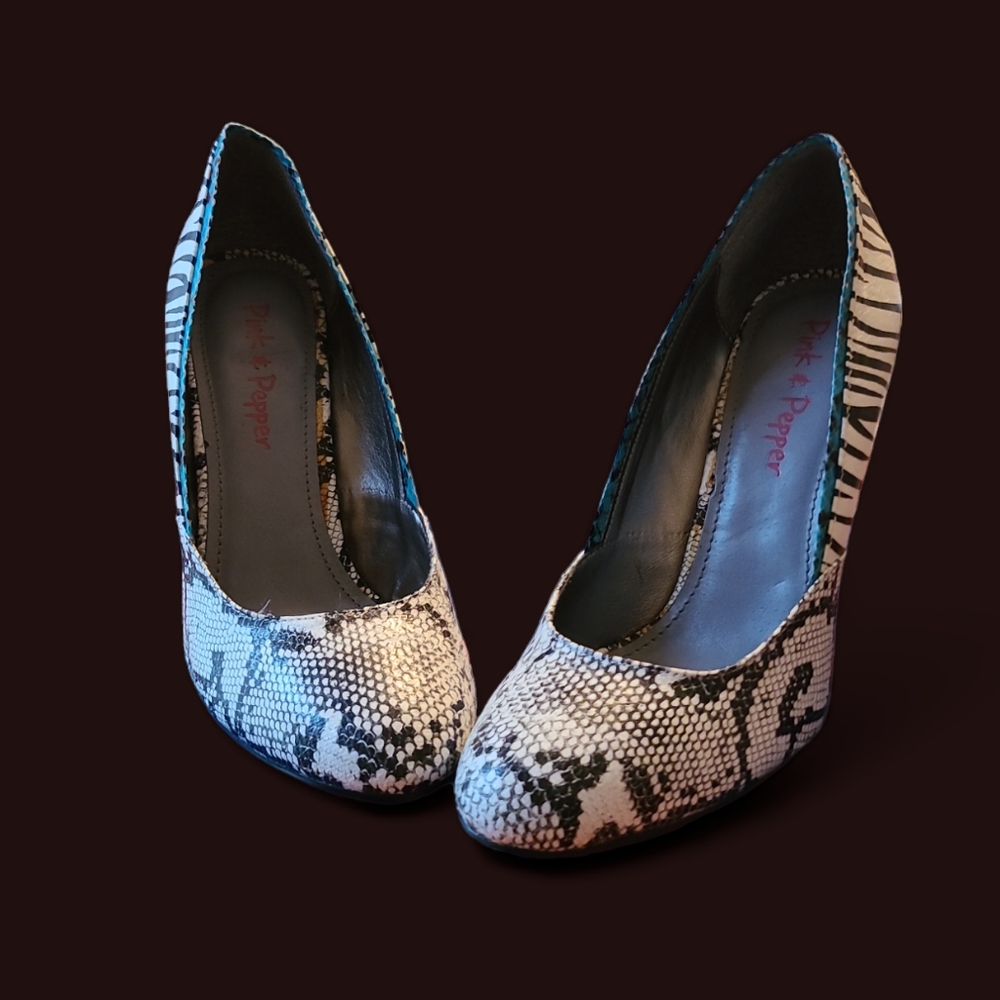 Pink & Pepper Animal Print heels